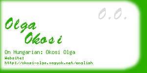 olga okosi business card